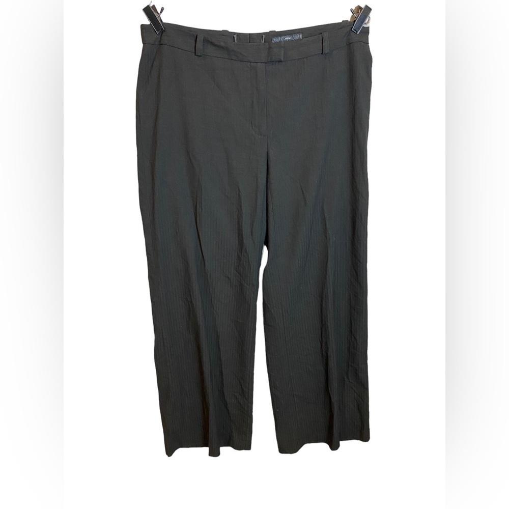 H&M Black Stripe Wide Leg Slack Women’s Size 16